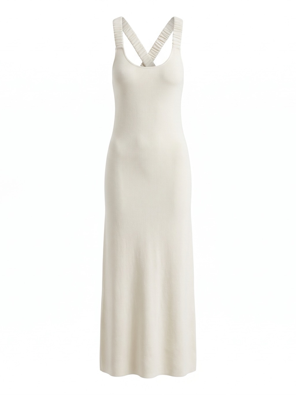 Viscose Blend Criss-Cross-Back Maxi Dress